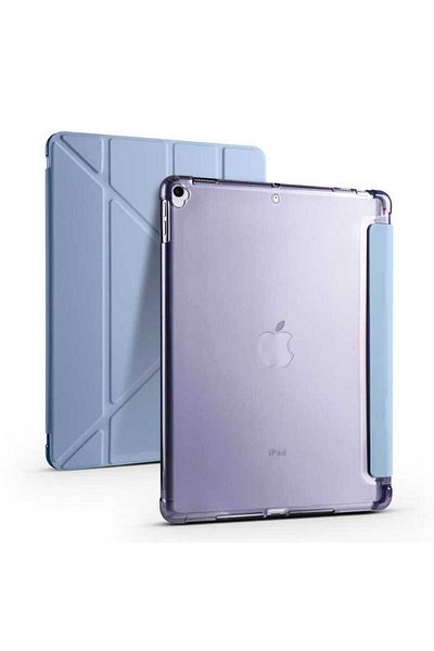 Başkenttekno حافظة لجهاز iPad Pro 10.5 (الجيل السابع) ثلاثية الطي مع حامل حجرة القلم