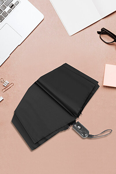 LUPİX ŞEMSİYE SİYAH TAM OTOMATİK RÜZGARA DAYANIKLI