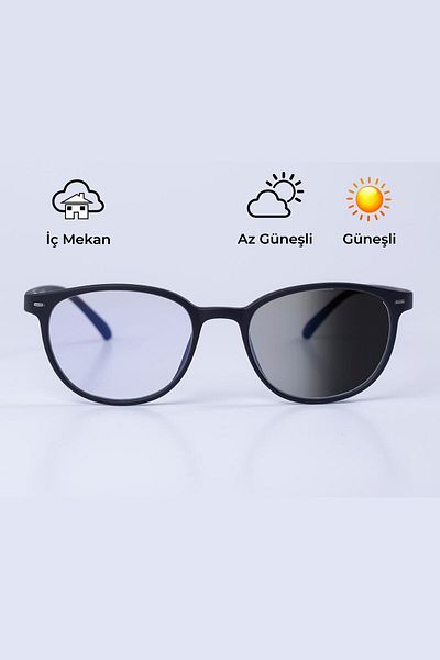Focus On Eyewear زيرمات بلاك |   نظارات الضوء الأزرق الفوتوكرومية |   تدفئة أوتوماتيكية زجاجية واحدة