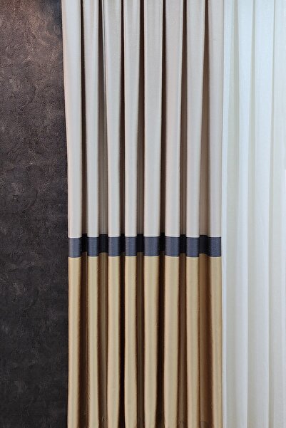 lissehome Vita Fon Perde Krem Gri Hardal Renk