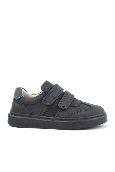 Rakerplus Pantofi sport pentru copii din piele naturală cu velcro negru