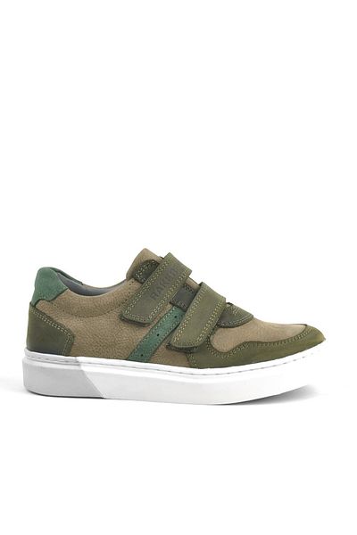 Rakerplus Γνήσιο δέρμα Khaki Velcro Boy's Sneaker