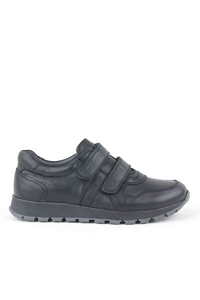 Rakerplus Pantofi sport pentru copii din piele naturală cu velcro negru