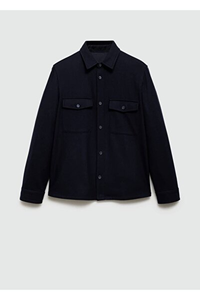 MANGO Man Вовняна куртка з кишенями