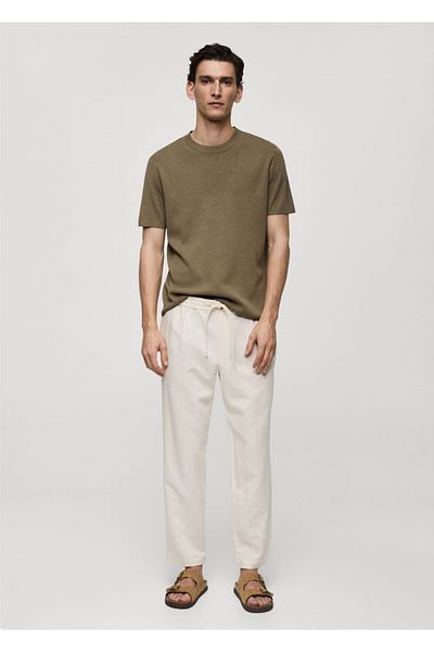 MANGO Man T-shirt από βαμβακερό ύφασμα