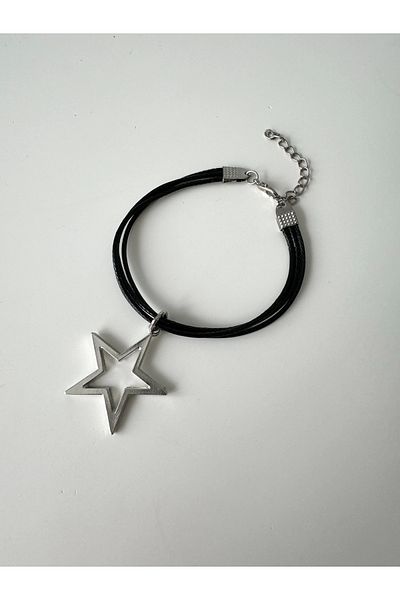 DarkellaStore Y2K Lolita Leather Drawstring Star Bracelet
