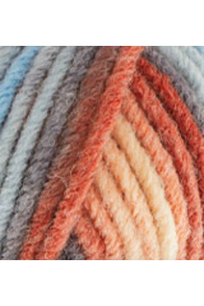 Alize 5 Pieces Superlana Maxi Tie Dye - Thick Hand Knitted Yarn Vest and Cardigan 7922