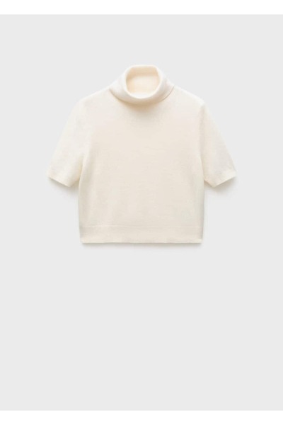 MANGO Woman %100 kaşmir kısa kollu kazak