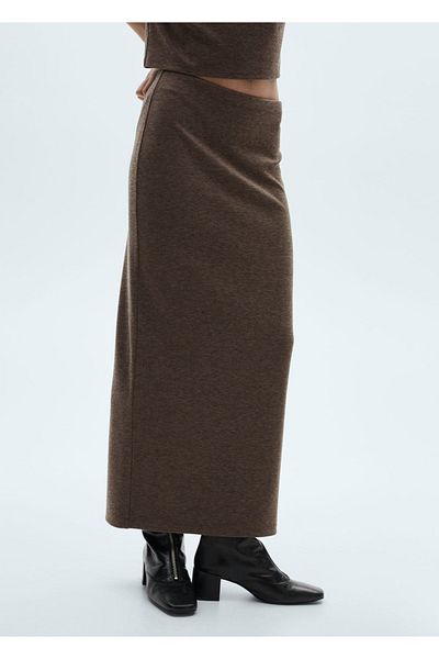 MANGO Woman Long Knitwear Skirt