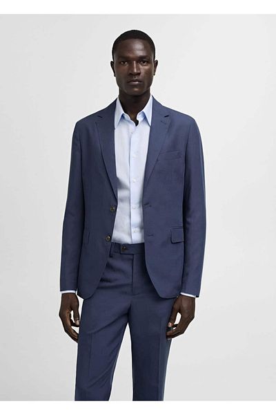 MANGO Man Jachetă blazer slim fit din țesătură elastică confortabilă