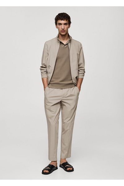 MANGO Man Slim-Fit Lyocell Plier Trousers