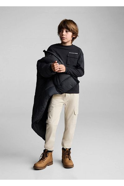 MANGO Kids Langärmliges T-Shirt mit Tasche