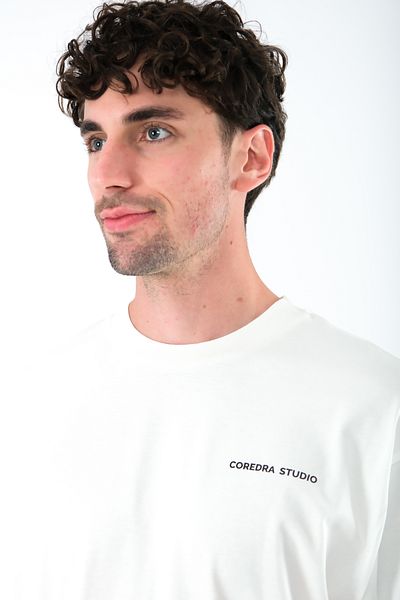 Coredra Camp Life Oversize Fit T-Shirt Ανδρικό - Εκρού