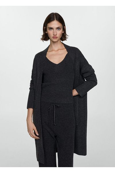 MANGO Woman Oversize knitwear cardigan