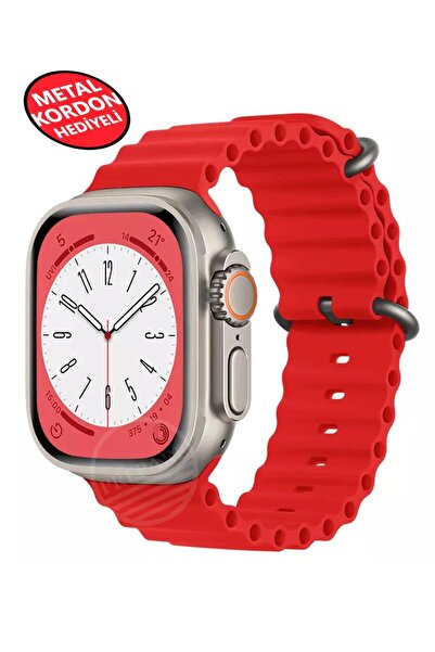 PREPARE Ultra 2 Akıllı Saat Çelik Kordon Hediyeli Gri Kasa 49mm Nfc Bildirim Sesli Arama Özellikli LG68