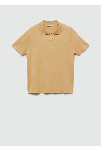 MANGO Man Dokulu Pamuklu Polo Gömlek