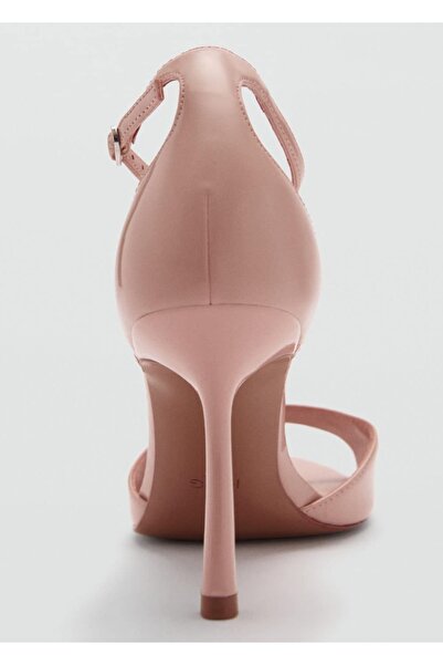 MANGO Woman Bilekten bağlamalı topuklu sandalet