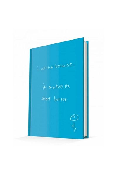 DEFFTER Notebook I Write because / It Makes Me Better Hard Cover 14X20 Ruled Notebook 96Yp