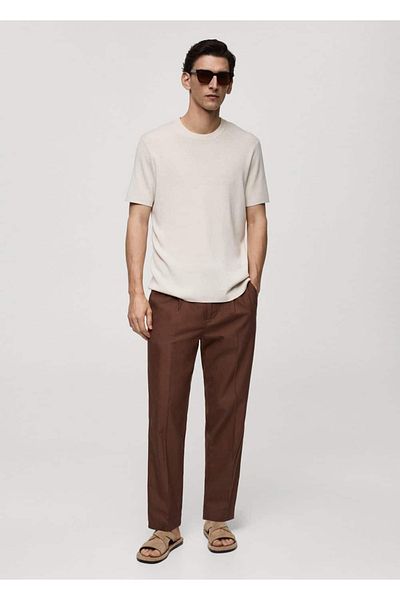 MANGO Man Tricou țesut din bumbac