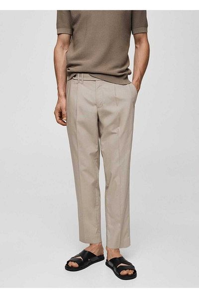 MANGO Man Slim-Fit Lyocell Plier Trousers