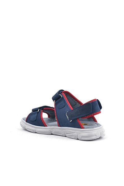 Rakerplus Справжня шкіра Синьо-червоні дитячі сандалі на липучках