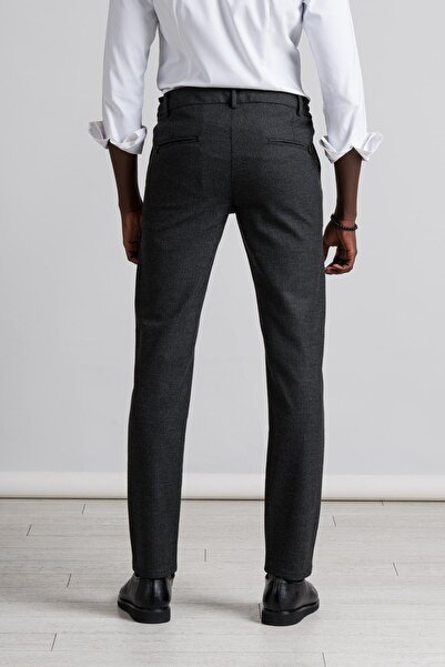 PERPANT Slimfit Batik Checked Winter Fabric Jogger Pants with Elastic Waist and Thread