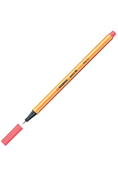 Stabilo Point 88 Fineliner 0.4mm Felt Tip Pen 88/040 Fluorescent Red
