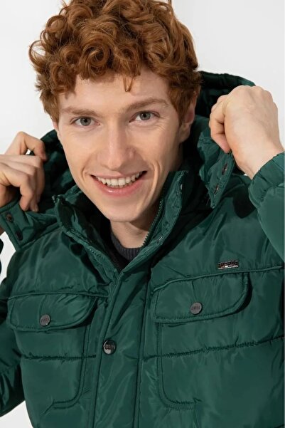 U.S. Polo Assn. Ανδρικό πράσινο παλτό