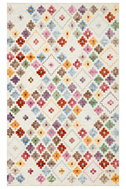 Neşem Halı Boutique EKOHALI Maya Kilim MYK 03 Multy Yüksek Alçak Dokulu, Etni...