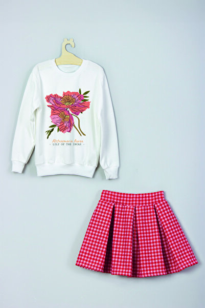 MYADA Set hanorac în carouri și fustă în carouri Alstroemeria Aurea - 22965