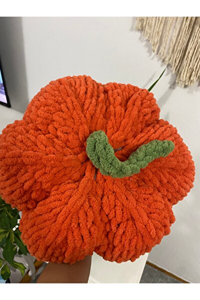ÖRGÜCÜ DESİGN Puffy Pumpkin Decoration Pillow