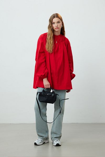 Manuka Rote Tunika – Kordelzug-Design