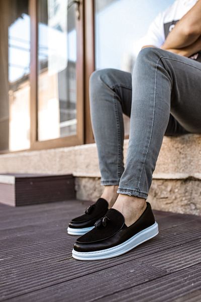 melonika Pelle Loafer - Pantofi negri pentru bărbați