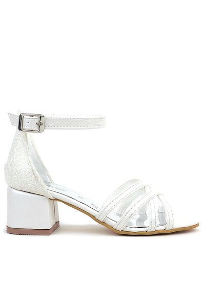 hapshoe Belle Sedef Thick Heeled Girl's Evening Dress Shoes