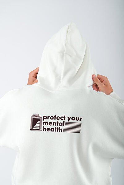 Coredra Худі Erkek Ekru — захистіть своє психічне здоров'я, oversize-крій