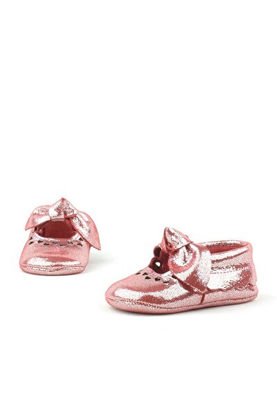 hapshoe Coco Genuine Leather Red Bow Elastic Baby Booties