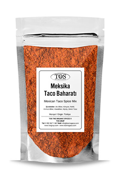 TOS The Organic Spices Meksika Taco Baharatı 100 gr Mexican Taco Spice - Prem...