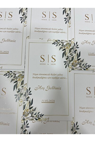 Yağmur Concept Nişan Masa Kartı 10 Adet