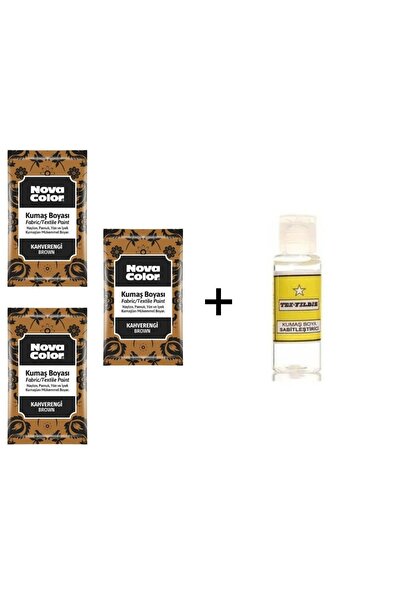 Nova Color Kahverengi Toz Teksil Kumaş Boyası Kıyafet Elbise Çanta Ayakkabı P...