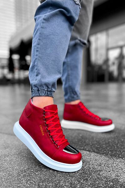Mens red knee high boots new arrivals