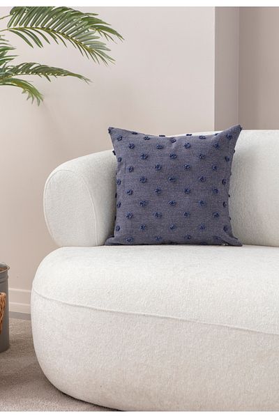 SWITA Husă de pernă decorativă din țesătură de in cu buline 35X50