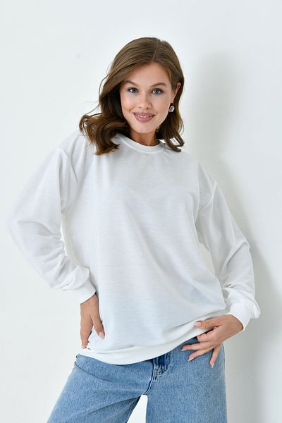 enmodaiçgiyim Λευκό Unisex Oversize φούτερ