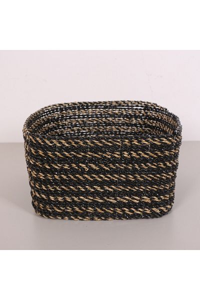 Mylamp Coș mare rotund lucrat manual cu fibre de banane de la Marea Neagră 35x35x20 cm