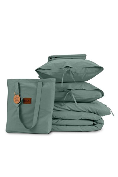 Sabia 100% Cotton Single Duvet Cover Set with Flat Sheets 62 Wires (155 Tc)