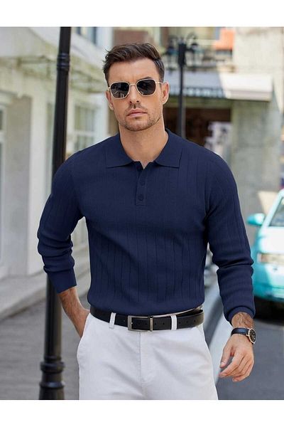 youknitwear you Мъжки плетен пуловер Maniche