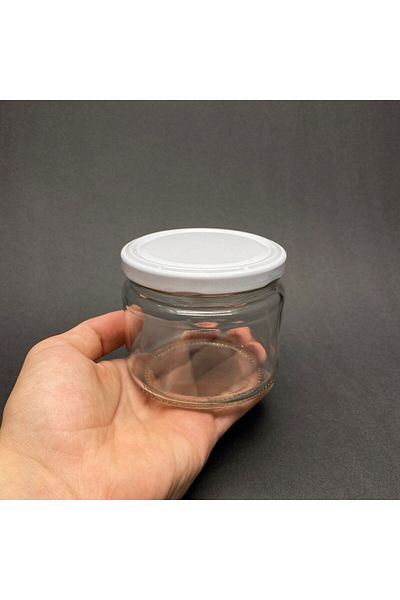 Paşabahçe 10 Pieces 330 Cc Glass Magnolia Jar with Lid
