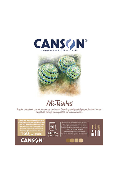 Canson Mı Teıntes Çizim Defteri Kahverengi Ton 160gr 24x32cm 20 Yaprak