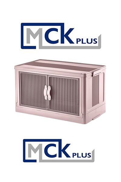 MCK Plus Pink Portable Stackable Organizer Wardrobe - Storage Box and Basket with Cloth