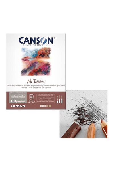 Canson Mi Teıntes Drawing Pad Grey Tone 160Gr 32X41Cm 20 Sheets