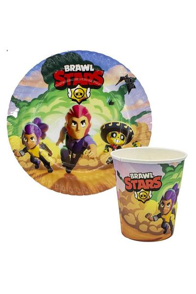 BALONBURADA Brawl Stars Plate Cup 8 Pieces